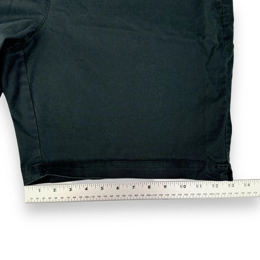 New York & Company Shorts Womens 18 Manhattan Chino Black Cotton Spandex Stretch